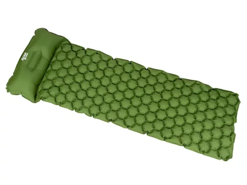 Acra L140CL felfújható matrac párnával, zöld, 5 cm