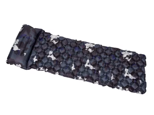 Acra L140M felfújható matrac párnával, szürke-bézs terepmintás, 5 cm