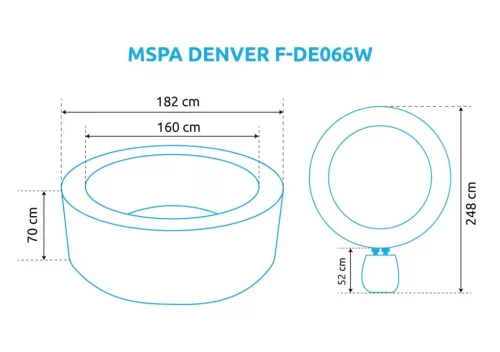 Felfújható pezsgőfürdő Marimex MSPA DENVER F-DE066W