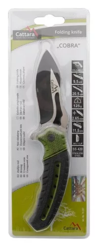 Cattara COBRA kés, becsukható, biztosítékkal, 20 cm