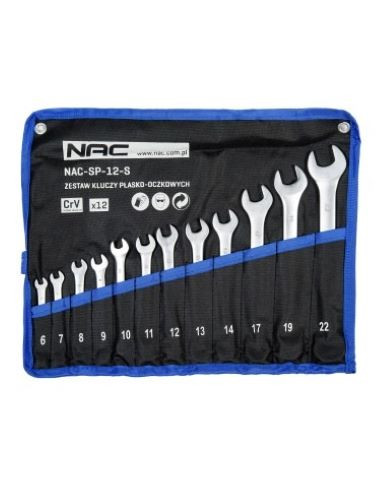 NAC villás-körkulcs készlet 6–22 mm, 12 darabos