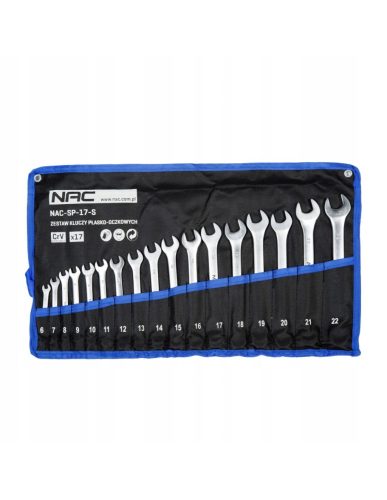 NAC villás-körkulcs készlet 6–22 mm, 17 darabos