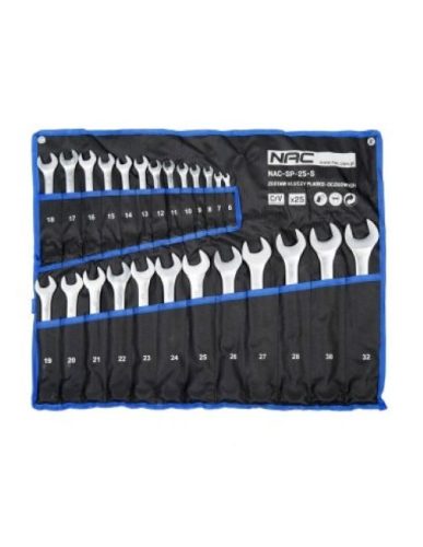 NAC villás-körkulcs készlet 6–32 mm, 25 darabos
