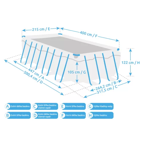 Úszómedence Marimex Florida Premium 2,15 x 4 x 1,22 m RATAN tartozékok nélkül