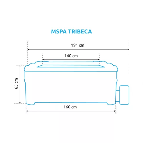 Felfújható masszázsmedence Marimex MSPA Tribeca F-TR062W merev szerkezettel