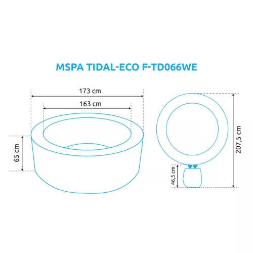 Felfújható masszázsmedence Marimex MSPA TIDAL-ECO F-TD066WE