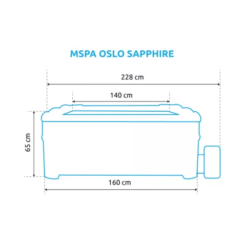 Marimex MSPA OSLO SAPPHIRE F-SA063W felfújható jakuzzi masszív szerkezettel