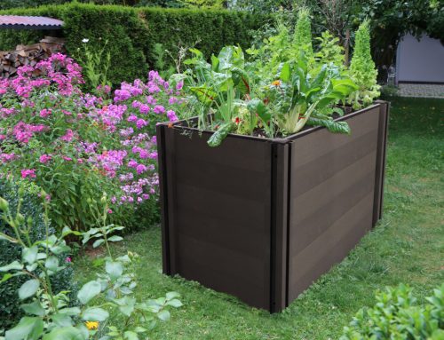 Magaságyás G21 Crop 183 x 143 x 80, WPC, ébenfa