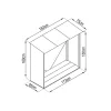G21 WOH 136 - 182 x 75 cm tüzifa tároló, antracit
