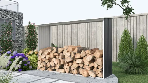 Tüzifa tároló G21 WOH 181 - 242 x 75 cm, antracit