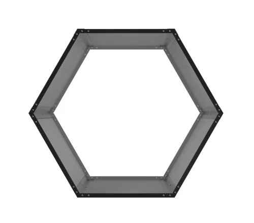 Tüzifatároló G21 HEX 53 - 92 x 60 cm, antracit