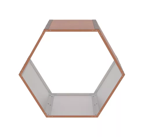 Tüzifa tároló G21 HEX 53 - 92 x 60 cm, barna