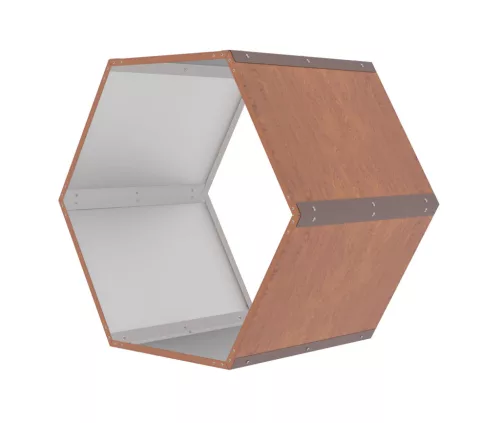 Tüzifa tároló G21 HEX 53 - 92 x 60 cm, barna