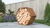 Tüzifa tároló G21 HEX 53 - 92 x 60 cm, barna