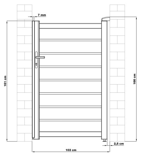 G21 Reno kiskapu 100x158 cm balos, antracit