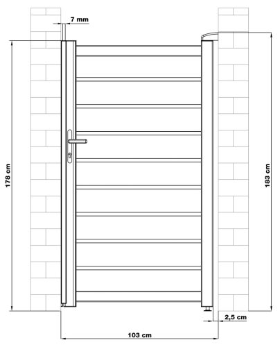Kapu G21 Reno 100x176 cm balos, antracit