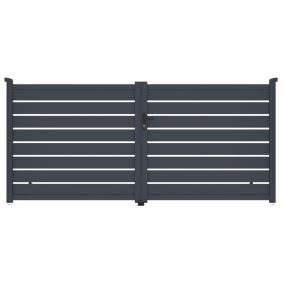 Kapu G21 Reno 350x158 cm kétszárnyú, antracit színű