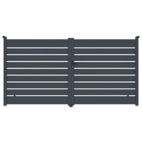 Kapu G21 Reno 350x176 cm kétszárnyú, antracit színű