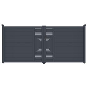 Kapu G21 Marion 350x158 cm kétszárnyú, antracit színű