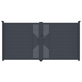 G21 Marion 350x173 cm kétszárnyú kapu, antracit