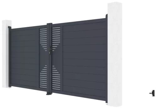 G21 Marion 350x173 cm kétszárnyú kapu, antracit