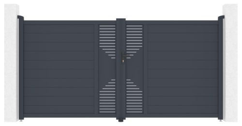 G21 Marion 350x173 cm kétszárnyú kapu, antracit