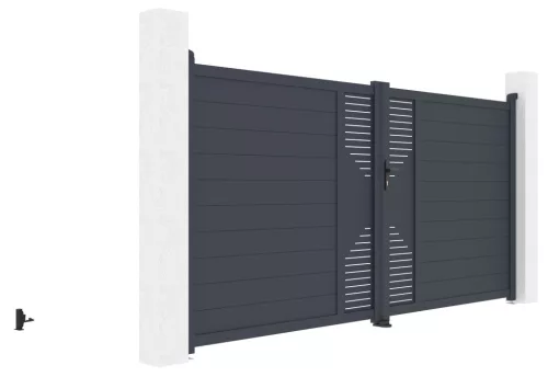 G21 Marion 350x173 cm kétszárnyú kapu, antracit