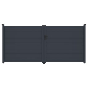   G21 Orlando 350x158 cm-es kétszárnyú kapu, antracit színben