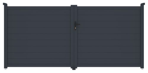 G21 Orlando 350x158 cm-es kétszárnyú kapu, antracit színben