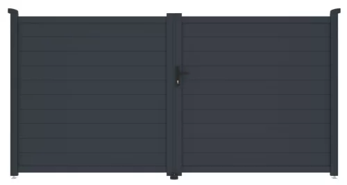 G21 Orlando 350x173 cm-es kétszárnyú kapu, antracit színben
