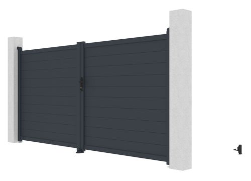 G21 Orlando 350x173 cm-es kétszárnyú kapu, antracit színben