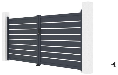 G21 Reno kapu 350x158 cm kétszárnyú, antracitszürke – sérült csomagolás