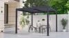 Bioklimatikus pergola G21 Austin 3×3 m, antracit színű alumínium