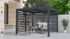 Bioklimatikus pergola G21 Austin 3×3 m, antracit színű alumínium