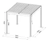 Bioklimatikus pergola G21 Austin 3×3 m, antracit színű alumínium