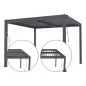   Bioklimatikus pergola G21 Austin 3×3 m, antracit színű alumínium