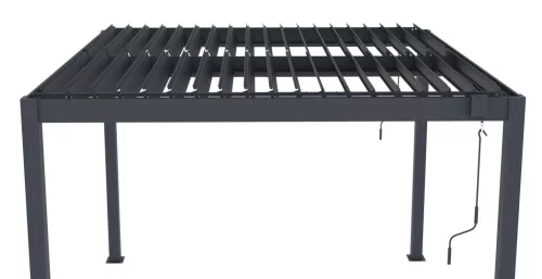 Bioklimatikus pergola G21 Austin 3×3 m, antracit színű alumínium