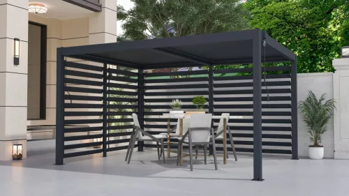 Bioklimatikus pergola G21 Austin 4x3 m, antracit, alumínium