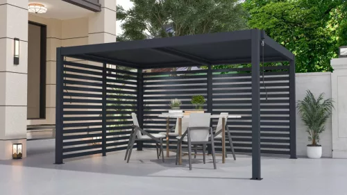 Bioklimatikus pergola G21 Austin 4x3 m, antracit, alumínium