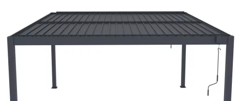 Bioklimatikus pergola G21 Austin 4x4 m, antracit színű alumínium
