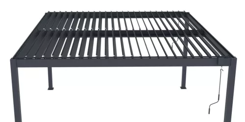 Bioklimatikus pergola G21 Austin 4x4 m, antracit színű alumínium