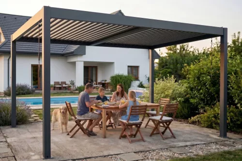G21 Austin Premium 4x3 m bioklimatikus pergola, antracit alumínium