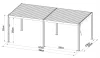 G21 Austin 6x3 m bioklimatikus pergola, antracit alumínium