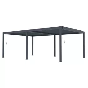 G21 Austin 6x4 m bioklimatikus pergola, antracit alumínium