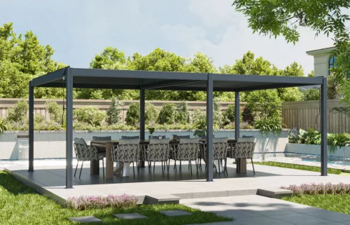 G21 Austin 6x4 m bioklimatikus pergola, antracit alumínium