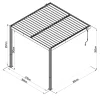 G21 Trenton 3x3 m bioklimatikus pergola, antracit alumínium