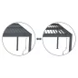 G21 Trenton 3x3 m bioklimatikus pergola, antracit alumínium