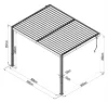 G21 Trenton 4x3 m bioklimatikus pergola, antracit alumínium
