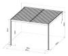 G21 Trenton 4x4 m bioklimatikus pergola, antracit alumínium