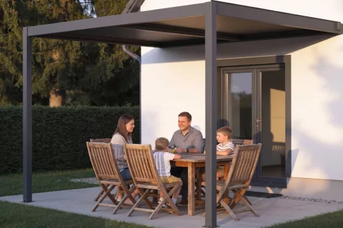 G21 Trenton 4x4 m bioklimatikus pergola, antracit alumínium